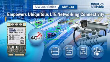 Advantech AIW-343 tăng cường khả năng kết nối mạng không dây LTE trong các ứng dụng công nghiệp